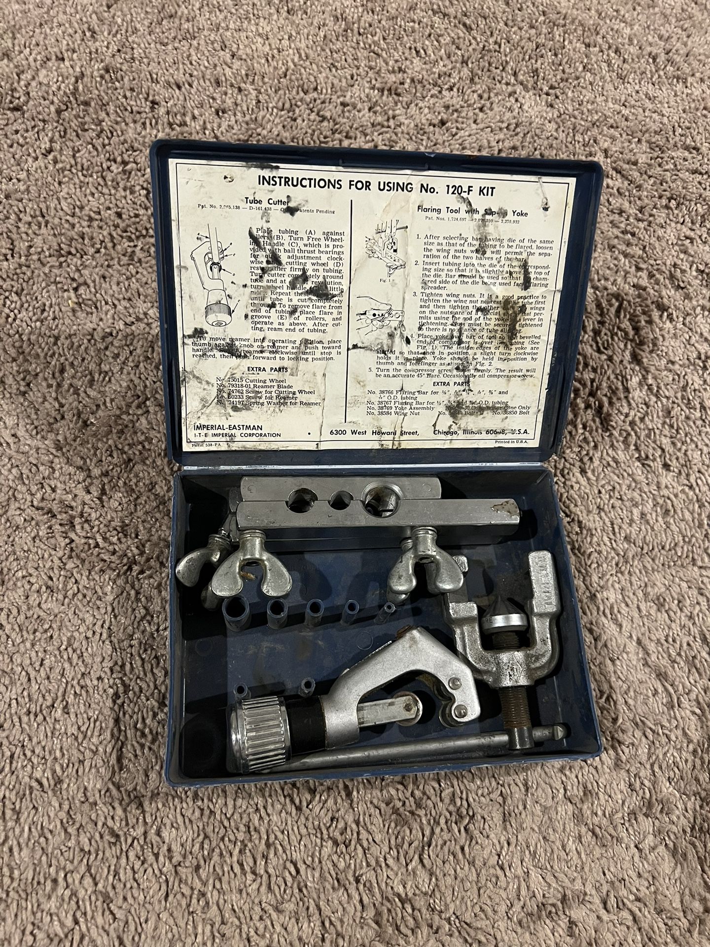 Imperial Eastman Tube Cutter Kit W/ Slip On Yoke No. 120-f