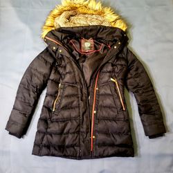 Vice Camuto Down and Feather Fill Parka and Faux Fur Hood Jacket Coat