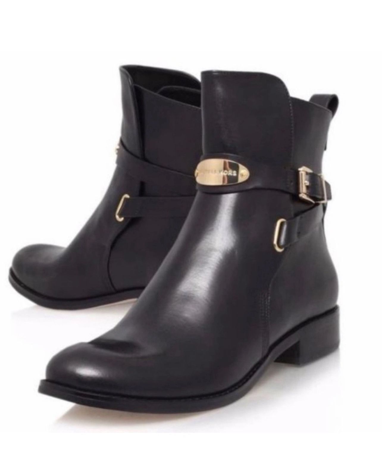 Michael Kors Brown Leather Ankle Boots - Size 7