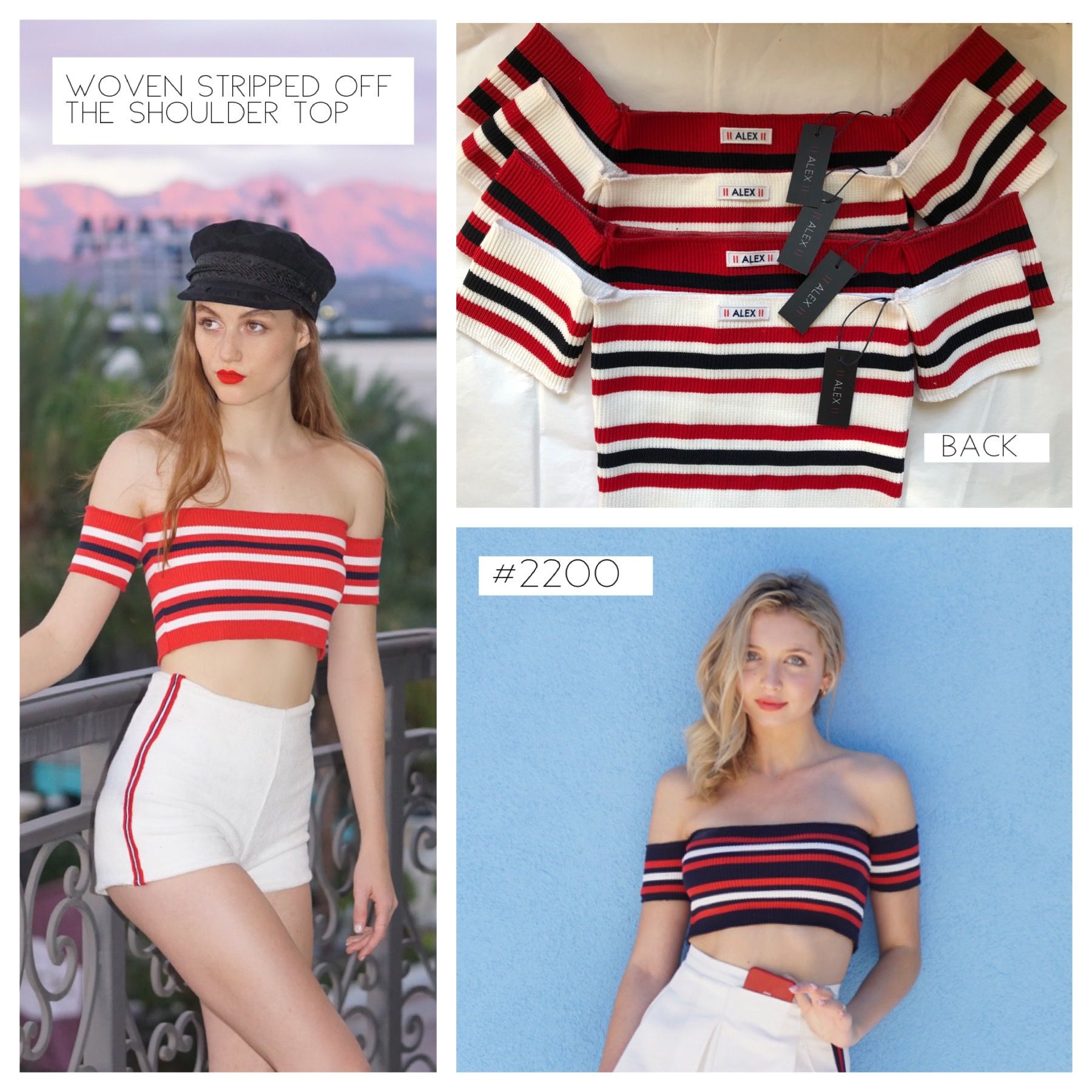 U Of A / USA off the shoulder tops