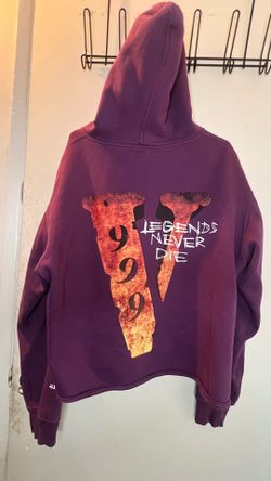 Juice Wrld x Vlone Legends Never Die Hoodie Purple Size L AUTHENTIC