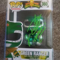 Mighty Morphin Power Rangers 360 Green Ranger Autograph Funko Pop Vaulted Rare Jsa Beckett