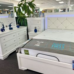 Amazing Deal😱Stunning White 5pc Bedroom Furniture Set 50% Off On Limited Time Sale $699