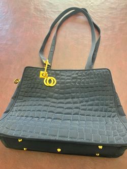 Quilted Navy Blue Valentino Orlandi Purse
