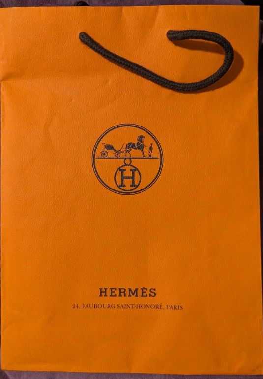 Authentic Hermes Gift Bag  8.5" x 11" x 2.75"