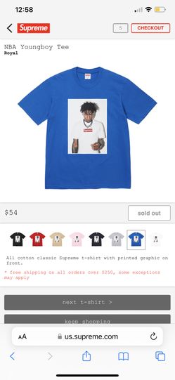 Supreme NBA YounBoy Photo Tee Royal Blue for Sale in Santa Fe