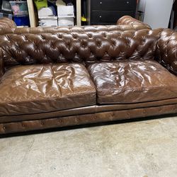 Leather Chesterfield Style Sofas