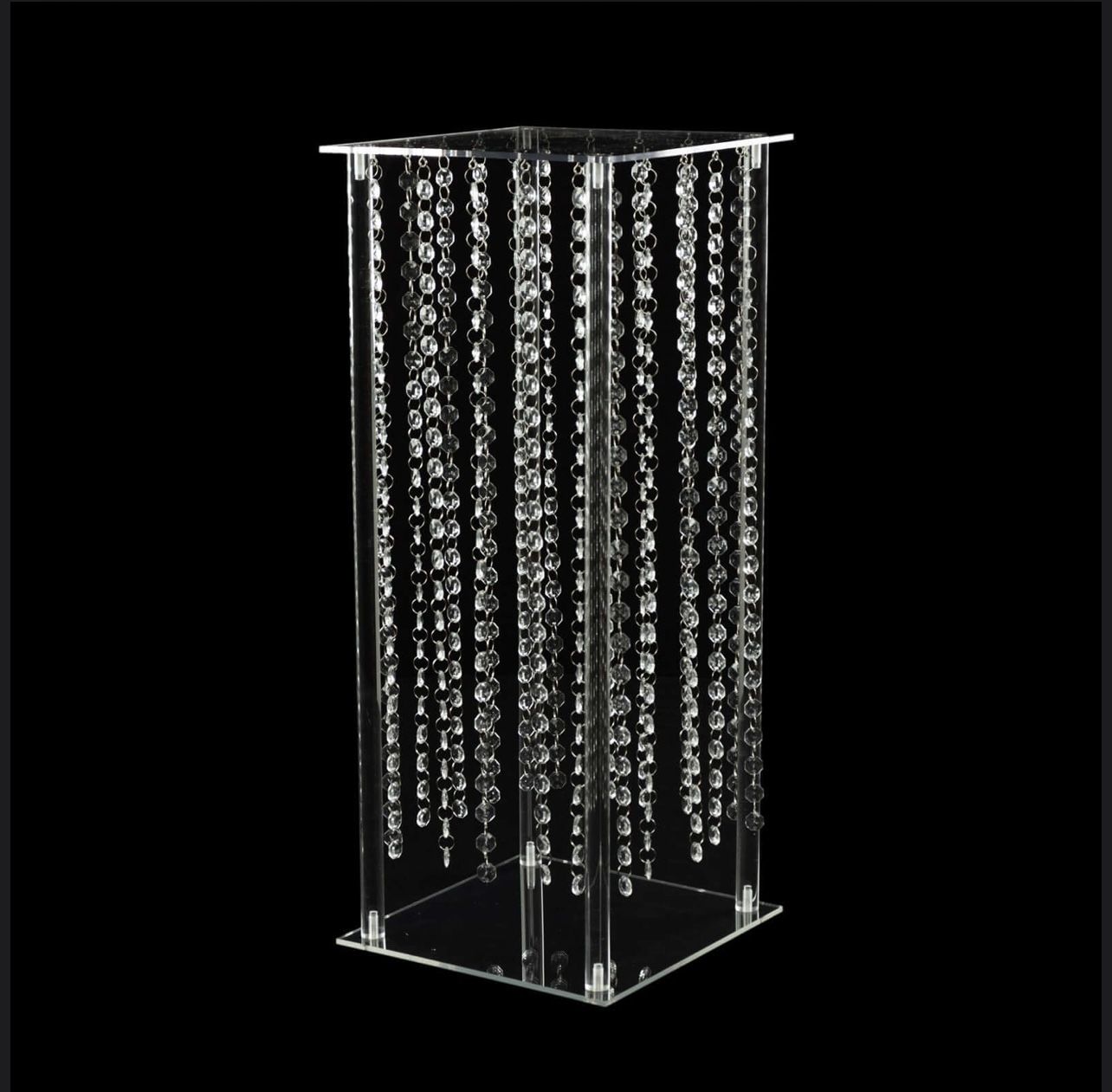 Acrylic Flower Pedestal Vase Pillar Stand 24”