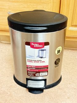 New Better Homes & Gardens Stainless Steel Oval Step Can