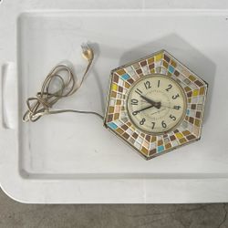 1960s Mosaic Retro Wall Clock