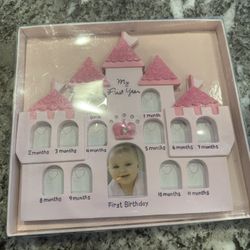 Baby Girl First Year Picture Frame 