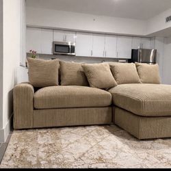 Sand CORDUROY SECTIONAL 🔥🔥🔥 FAST DELIVERY!! 🚚 