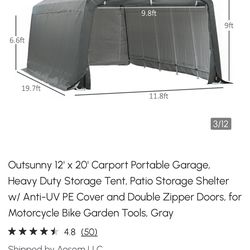 BRAND NEW IN BOX CARPORT