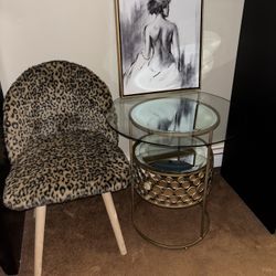 Gold Side Table 