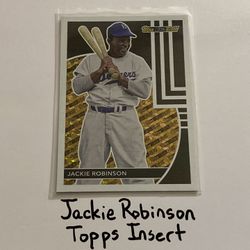 Jackie Robinson Brooklyn Dodgers Hall of Fame 2nd Baseman Topps Short Print Insert Card. 