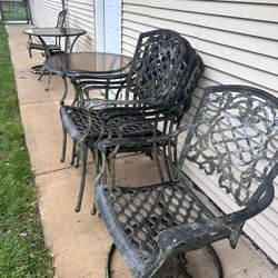 Aluminum Outdoor End Tables And Chairs 