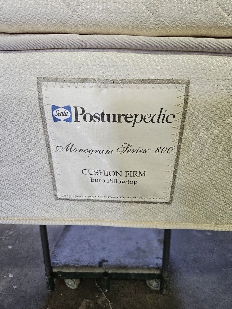 White Sealy Pillow Top Cal King Mattress Only 