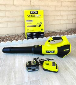 RYOBI 18V HP Brushless Whisper Series Leaf Blower KIT 510CFM w/ 6Ah High Preformance Battery & Charg
