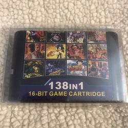 138 In 1 Game Cartridge Sega Drive Genesis Console 16 Bit