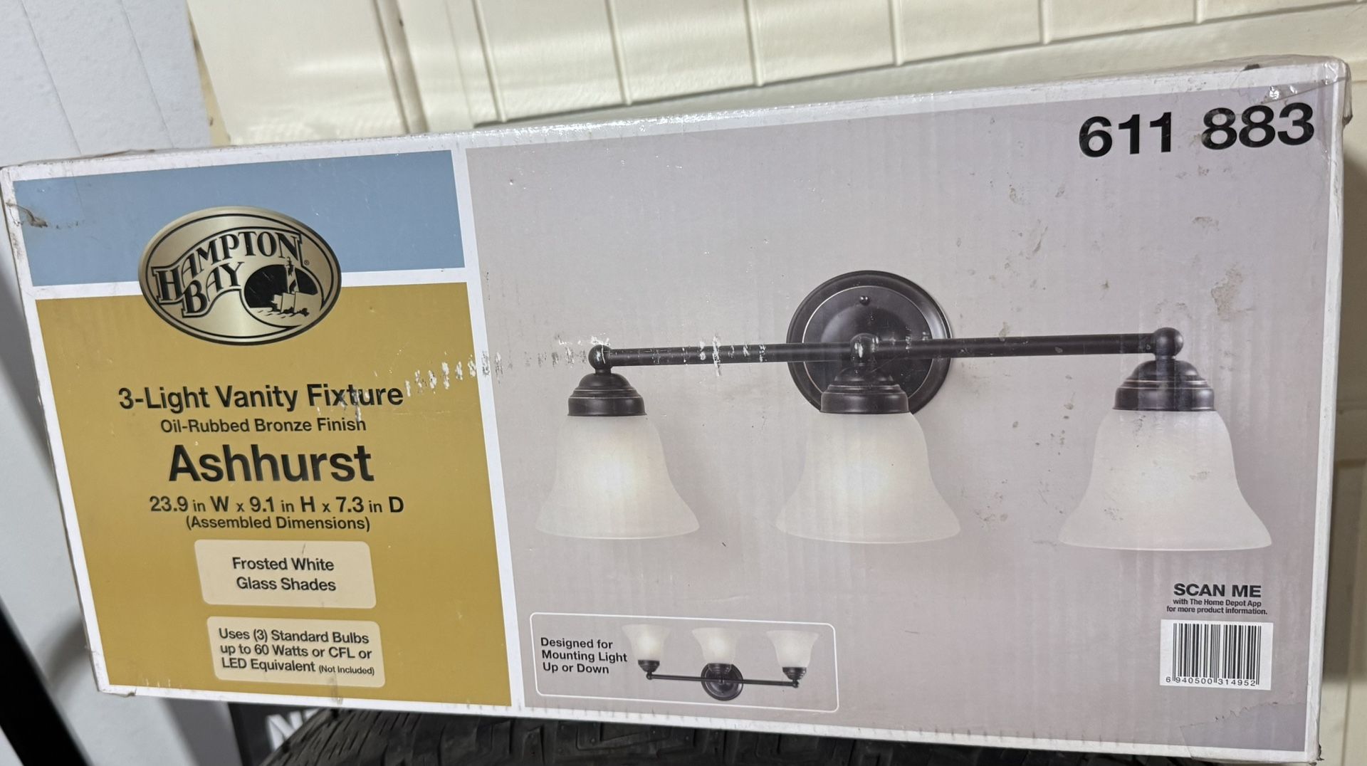 3 Light Bronze Vanity Fixture