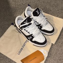 Louis Vuitton Trainers Black And White Size 9 Mens