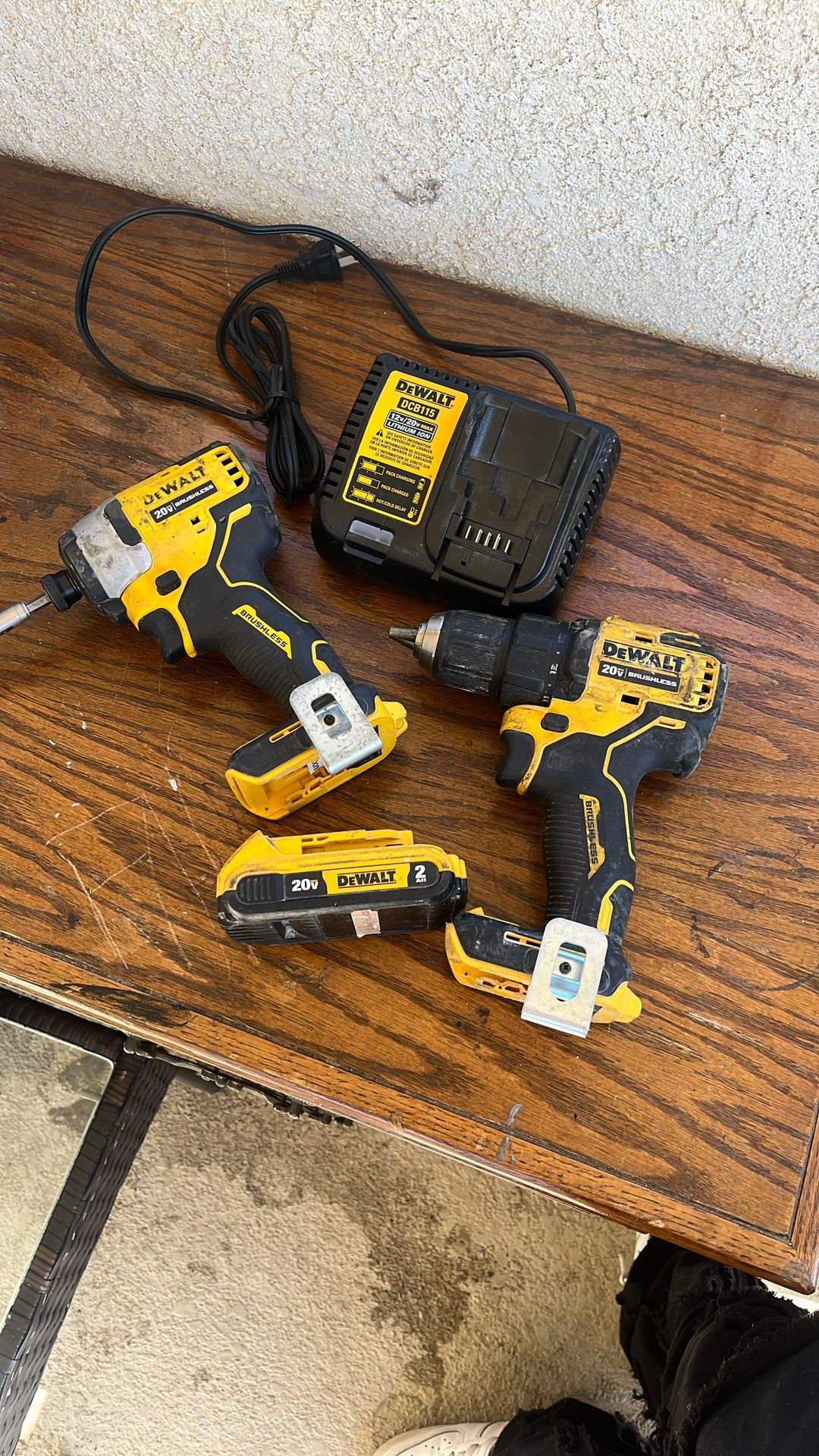 Dewalt impact and drill and battery