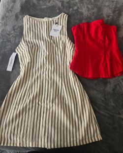 Princess Polly Romper & Red Crop Top Bundle. Size Small, $40