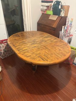 Dining table with leaf - Tommy Bahama style