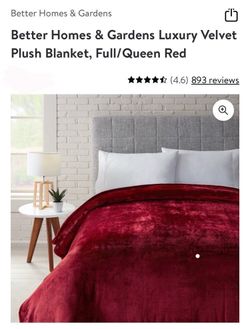Queen Red Velvet Plush Blanket