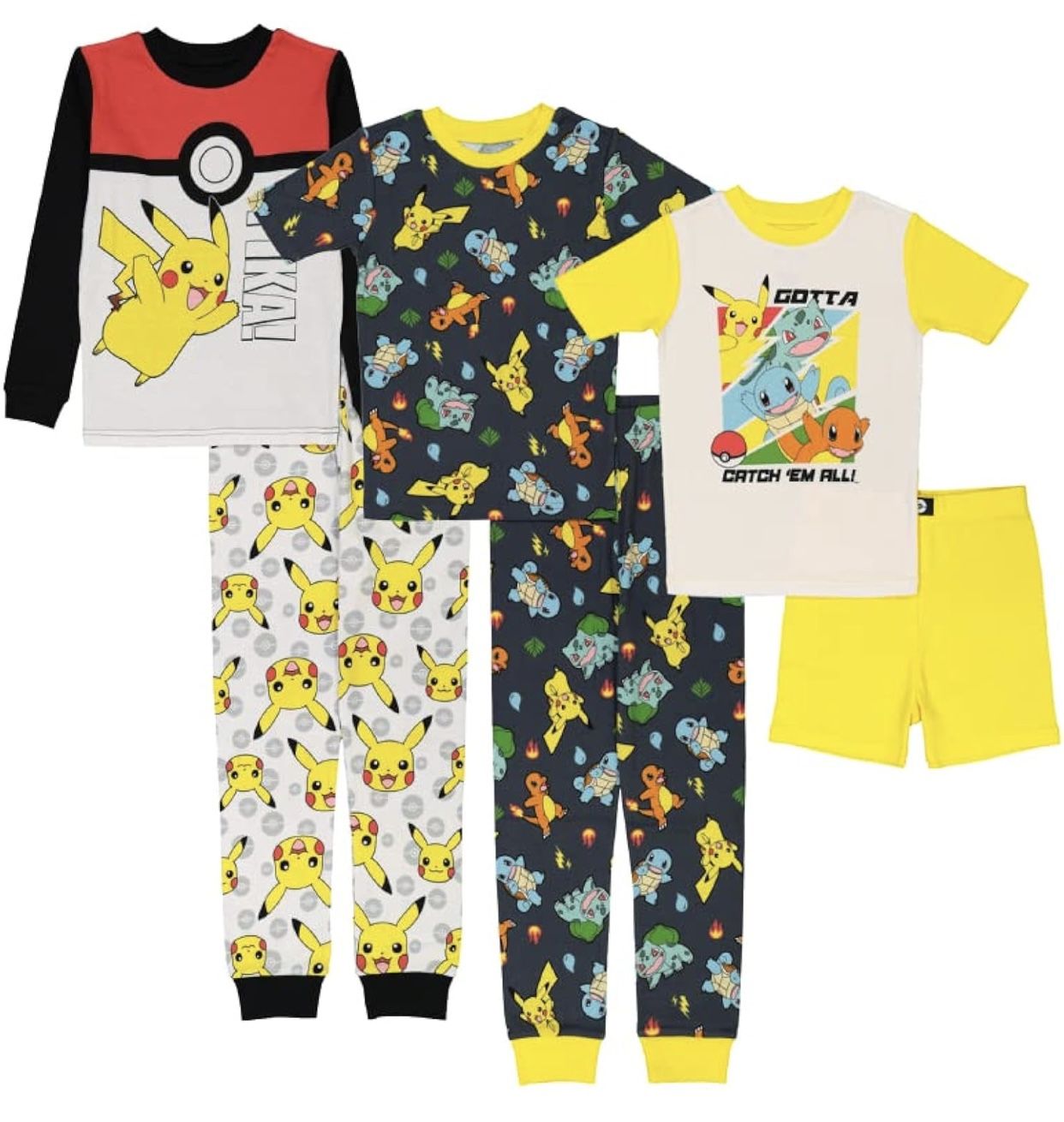 Pokémon Boys 6 pc Pajama Set