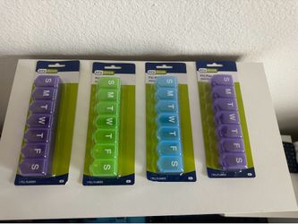 4 pieces pill planner weekly push “ N Pop “