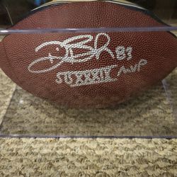 Deion Branch Signed Football With Inscription