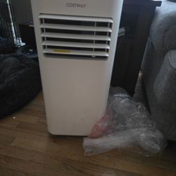 8,000 BTU Portable Air Conditioner Cools 220 Sq. Ft. with Dehumidifier and Fan Mode in White