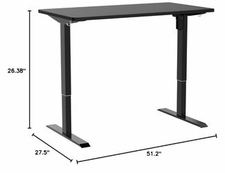 Brown Height-Adjustable Standing Desk