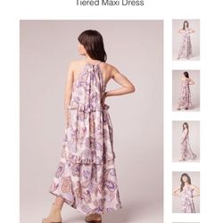 Floral Tiered Maxi Dress L/XL 