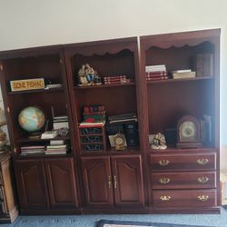 3 Cherry Wood Bookcases (Each 30" X 76")