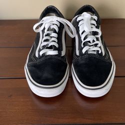 VANS OLD SKOOL (SUEDE/CANVAS) BLACK-TRUE WHITE