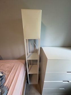 Square lamp with shelves