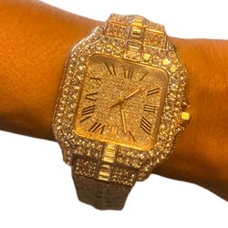 Gold Iced Designer Watch