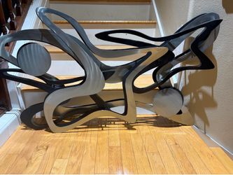 Metal abstract Rave Metal wall sculpture 45”x25”