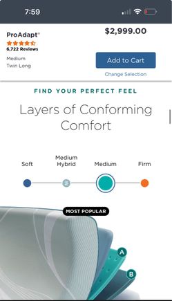 Twin XL Proadapt Medium Mattresses