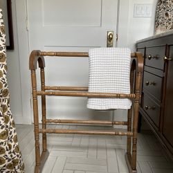 Vintage Wood Rack Towel Holder Blanket Holder 