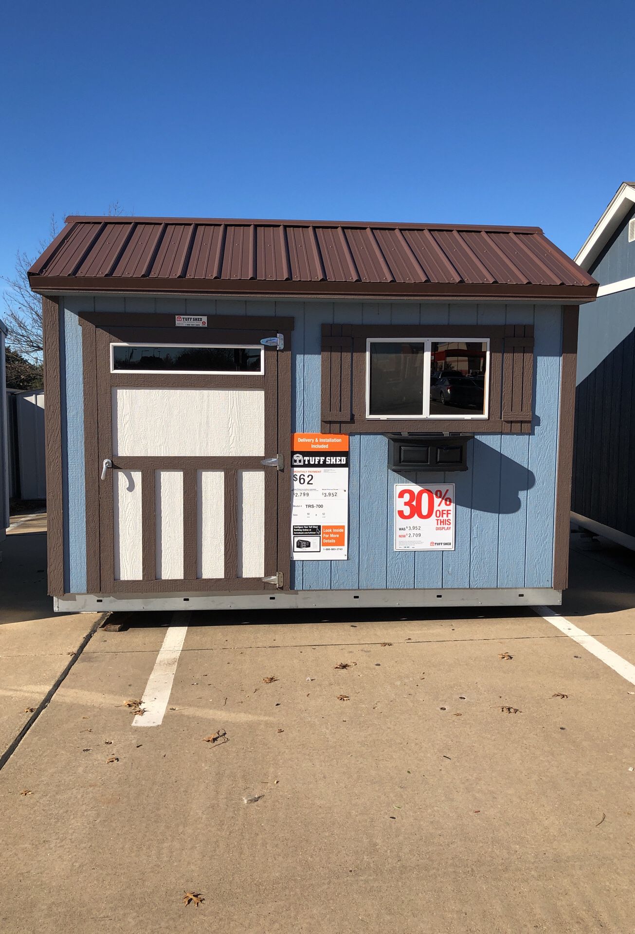 Tuff Shed. TRS700. Display Clearance. Cedar Hill Home Depot.