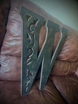 Large Decorative Wooden Letter W