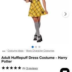 Harry Potter Hufflepuff Uniform w/Robe Costume