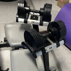 Core Home Fitness Dumbbells And Weight Bench
