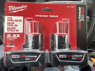 Milwaukee M12 XC 4.0 Battery 2 Pack