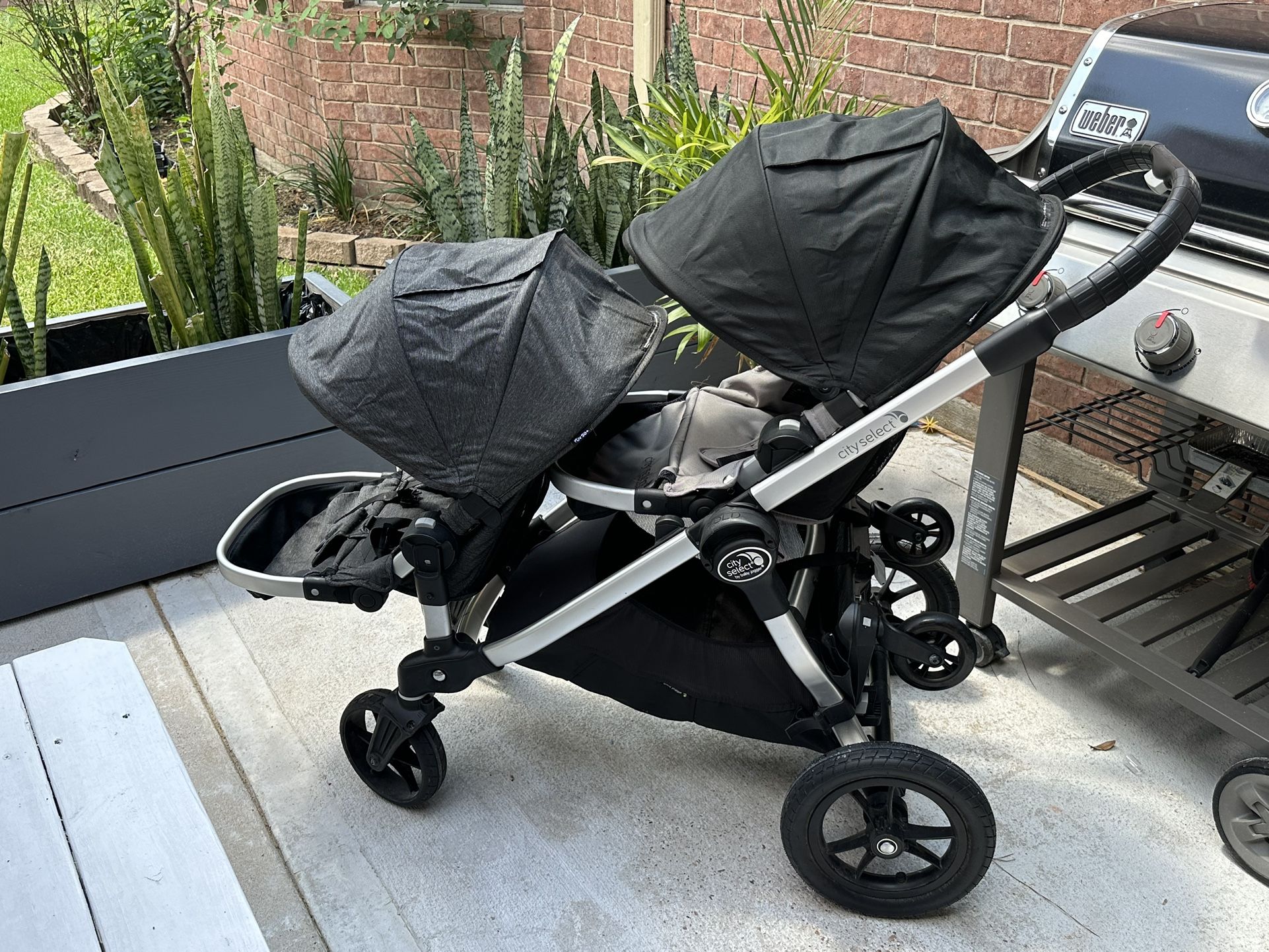 Travel Dual Baby Stroller Baby Jogger City Select Double Stroller Complete  Bundle Travel Systems