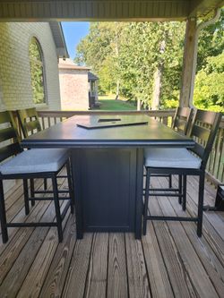 Ashley Perrymount 5-Piece Fire Pit Bar Set – FIRE PIT NEVER USED – $1,150 OBO