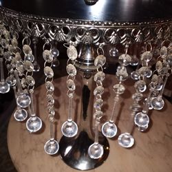 12" Round Cake Stand Crystal Tear Drops Stands 16" Crystal Tray 16" $30 Each